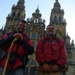 Devant la cathédrale de Compostelle...